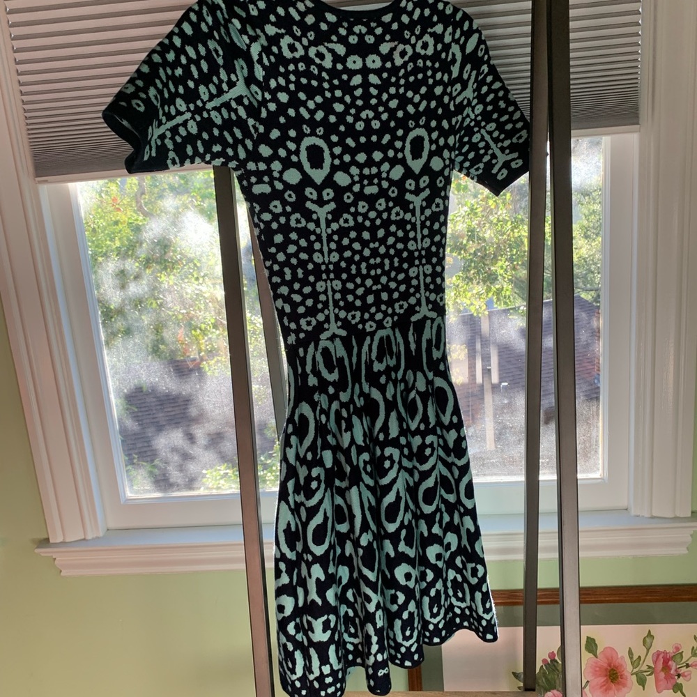 Gianni Bini size small knit dress in black/teal - Picture 2 of 3